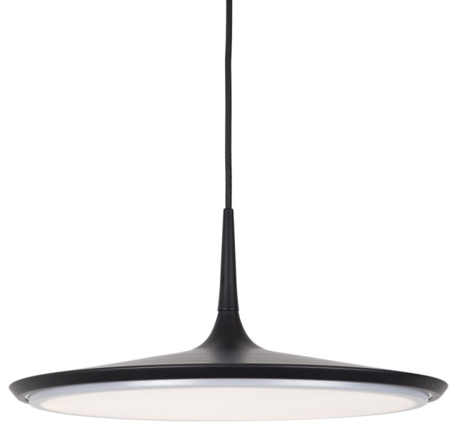Disc Pendant Light, Black Modern Pendant Lighting by Kuzco