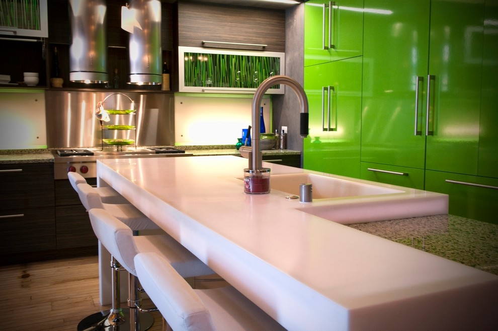 Design ideas for a modern kitchen in Milwaukee.