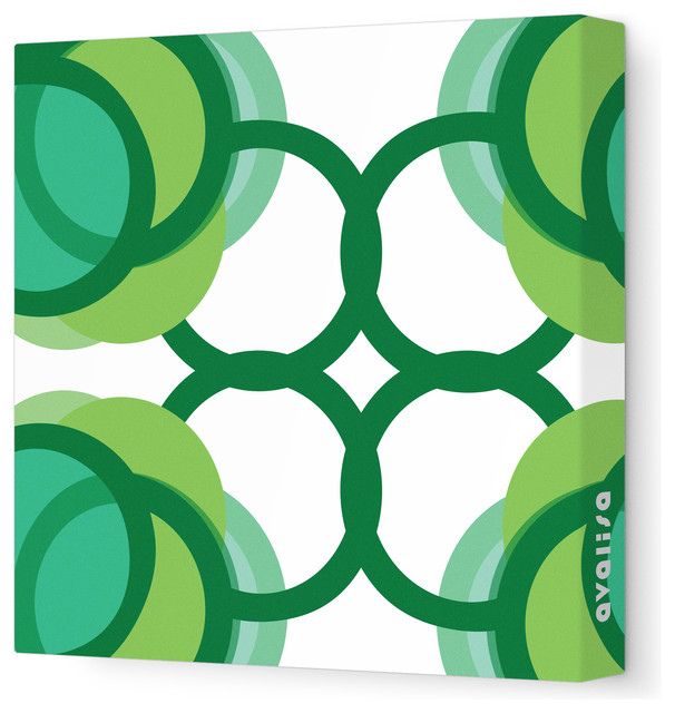 Pattern - 105 Stretched Wall Art, Green, 28" x 28"