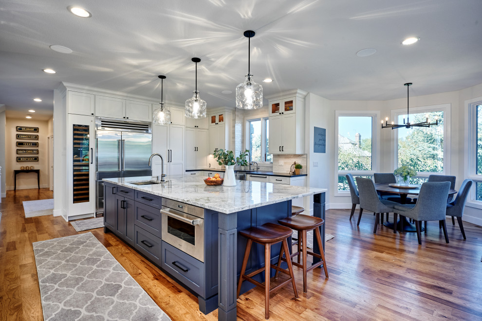 Transitional kitchen photo in Denver