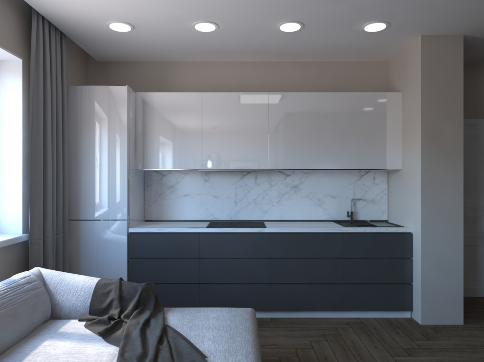 Интерьер студии в ЖК "Резидент парк"