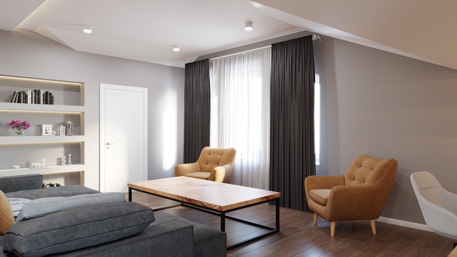 Дизайн мансардного этажа