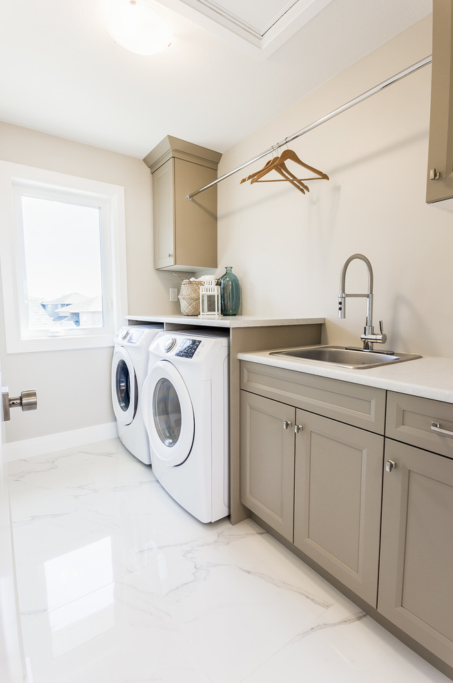 This is an example of a modern utility room in Other.