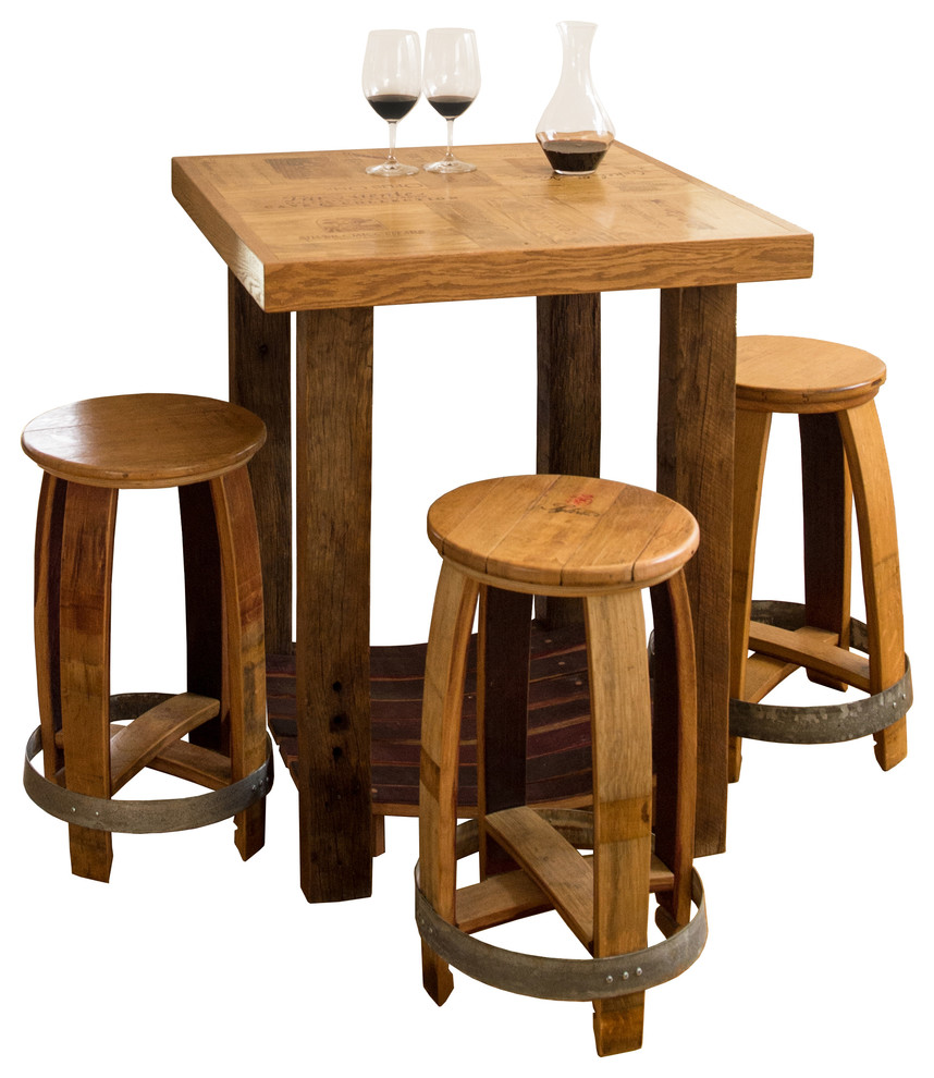 Wine Crate Bar Table Transitional Indoor Pub And Bistro Tables by Alpine Wine Design Houzz