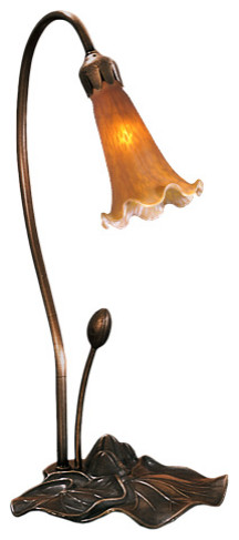 Meyda lighting 12432 16" High Amber Pond Lily Accent Lamp
