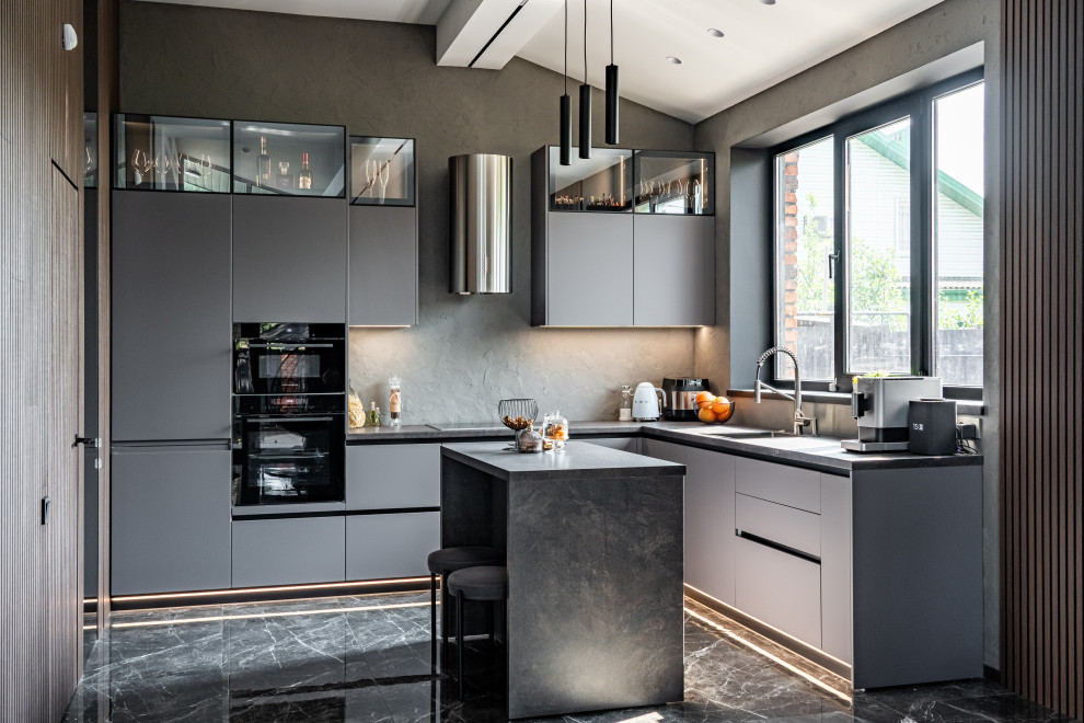 Проект кухни в частном доме