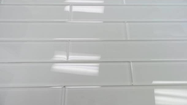 Super White Glossy Subway Glass Tile, Frosted White Glass Subway Tile