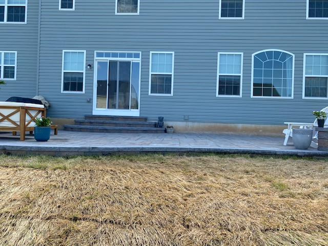 Raised patio