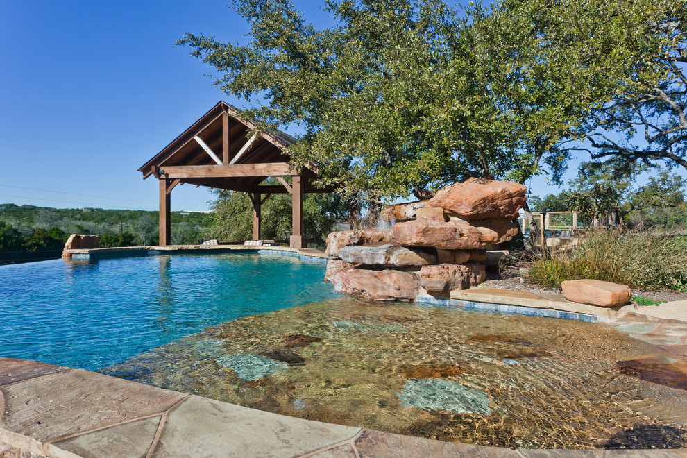 Pool - rustic pool idea