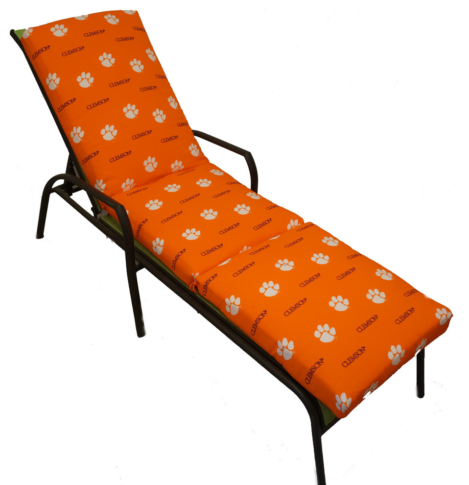 Clemson Tigers 3 Piece Chaise Lounge Cushion