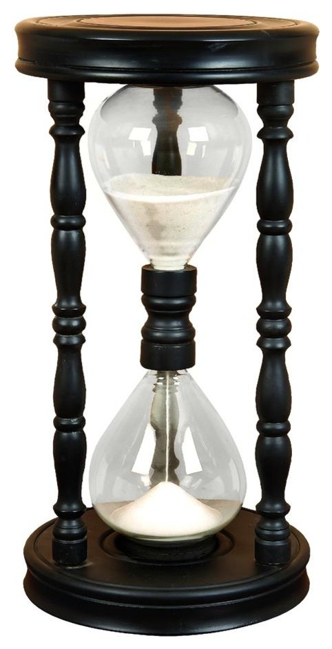 Black Sand Timer Hourglass
