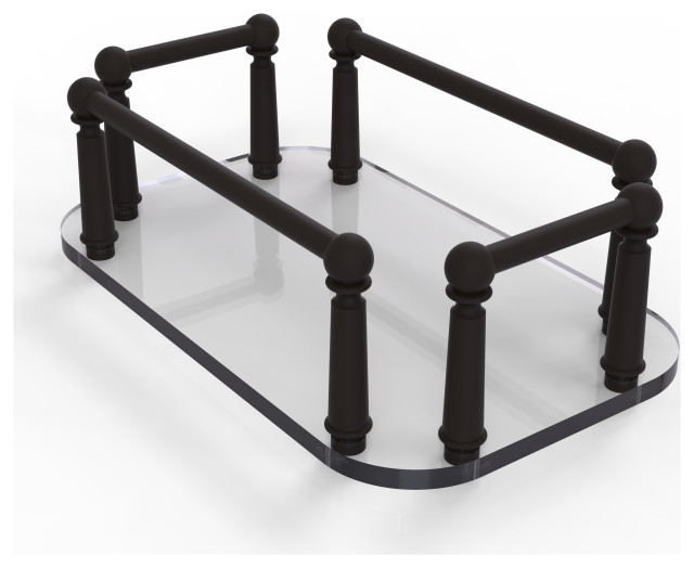 Vanity Top Glass Guest Towel Tray, Oil Rubbed Bronze
