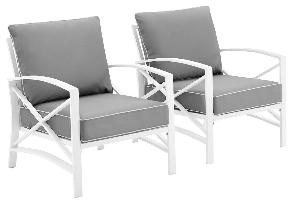 Kaplan 2Piece Outdoor Chair Set 2 Chairs Contemporary Outdoor
