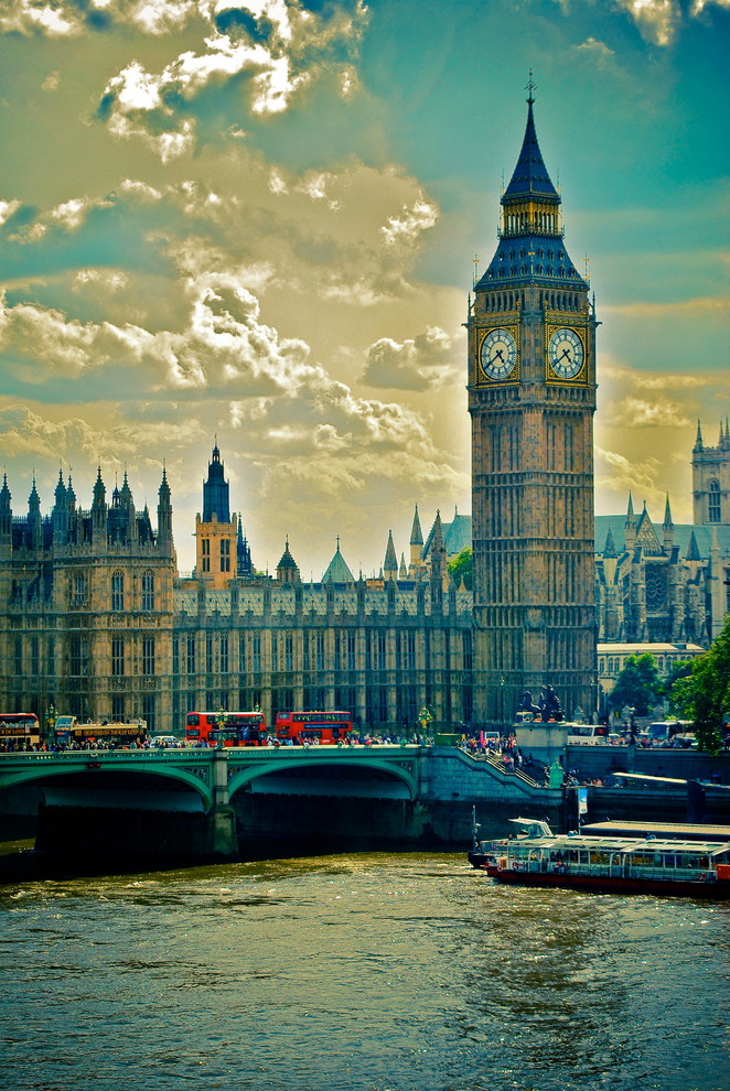 Big Ben And Red Buses-London, Fine Art Photography Print, 8X12