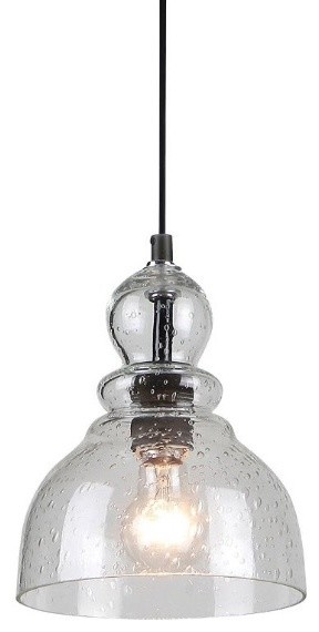 Bronze Glass Pendant Light industrial pendant with handblown clear seeded glass oil rubbed bronze transitional pendant lighting by golight inc