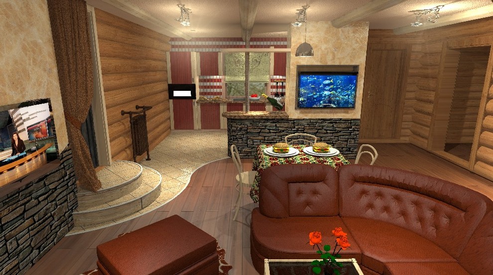 Дизайн интерьера деревянного дома