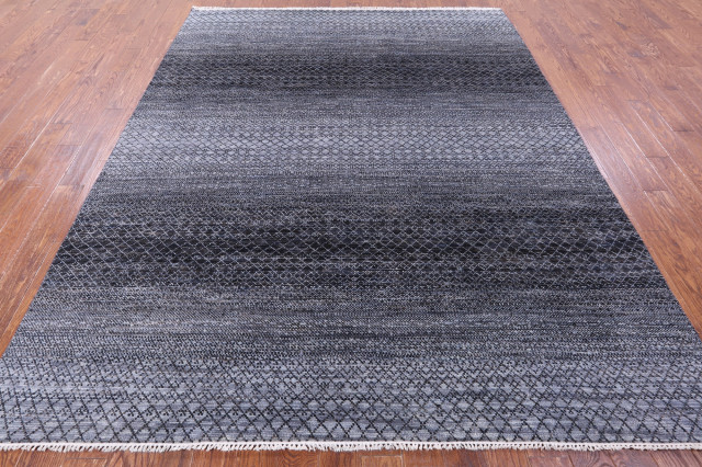 8' 2" X 10' 0" Savannah Grass Handmade Wool Rug - Q13414 - Contemporary - Area  Rugs - by Manhattan Rugs | Houzz
