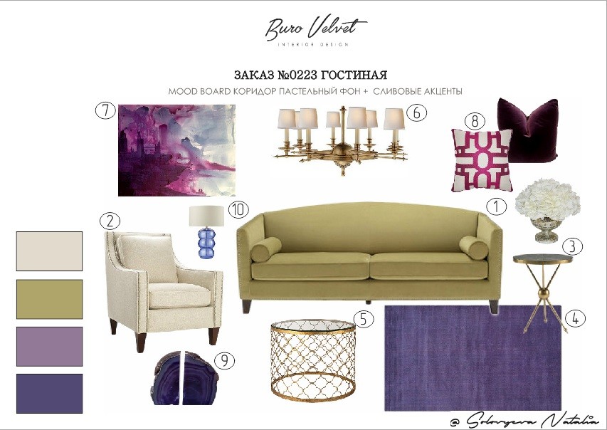 Концепт-борд для двухкомнатной квартиры