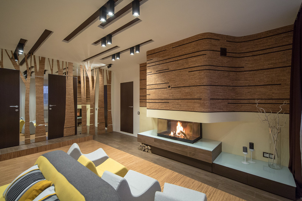 Гостиная в осенних тонах.