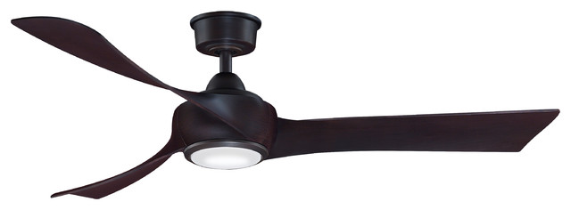 Fanimation Wrap Custom Ceiling Fan Dark Bronze Dark Walnut With