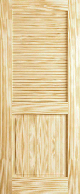 Interior Door Louvered Panel Unfinished Wood Solid Core 80 X18 X1 375