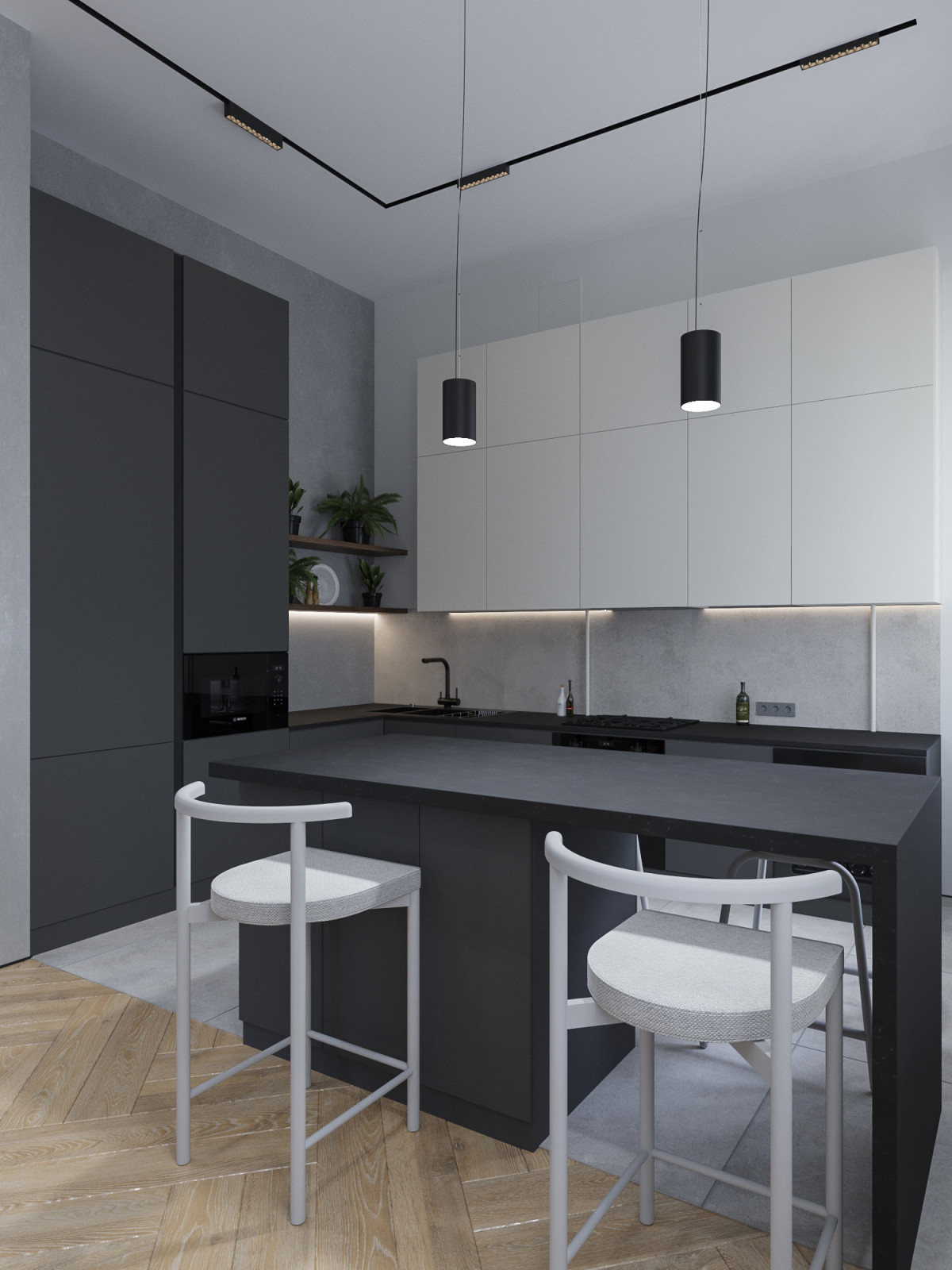 Серый минимализм в центре Петербурга