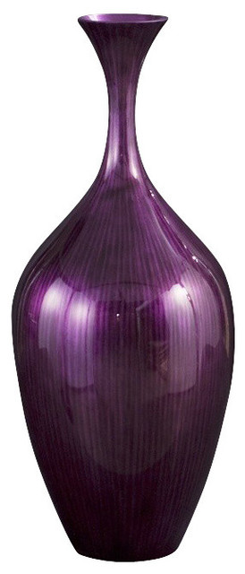 Howard Elliott Amethyst 24" Tall Wood Vase