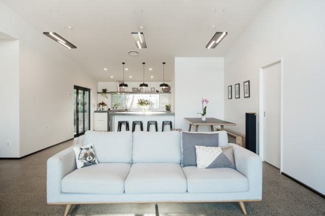 Open Plan modern-vardagsrum