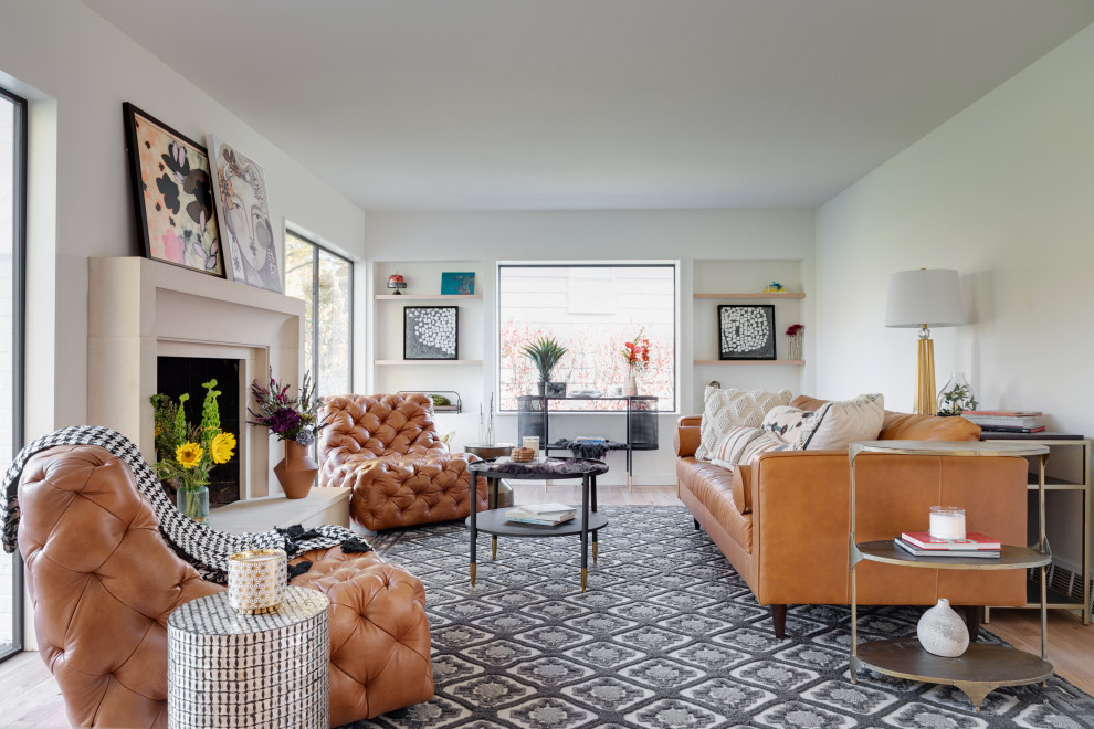 House from the Trees Living Room Contemporary Living Room Kansas