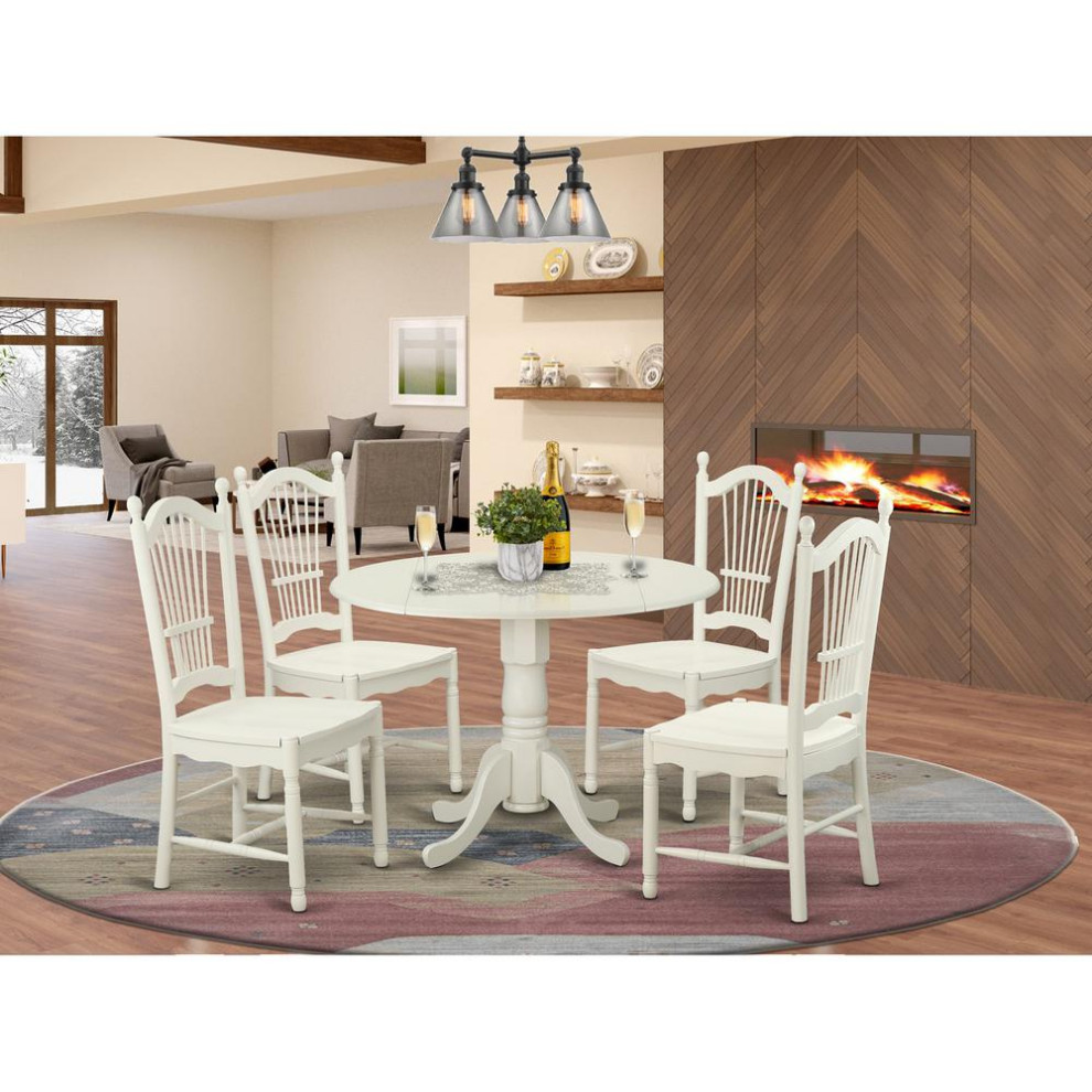 5Piece Kitchen Nook Dining Set, Table and 4 Chairs