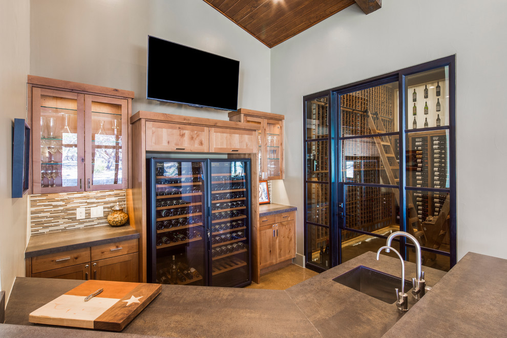 Hill Country Farmhouse wine room Farmhouse Wine Cellar Austin