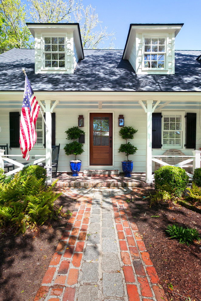 Transitional entryway in Charleston.