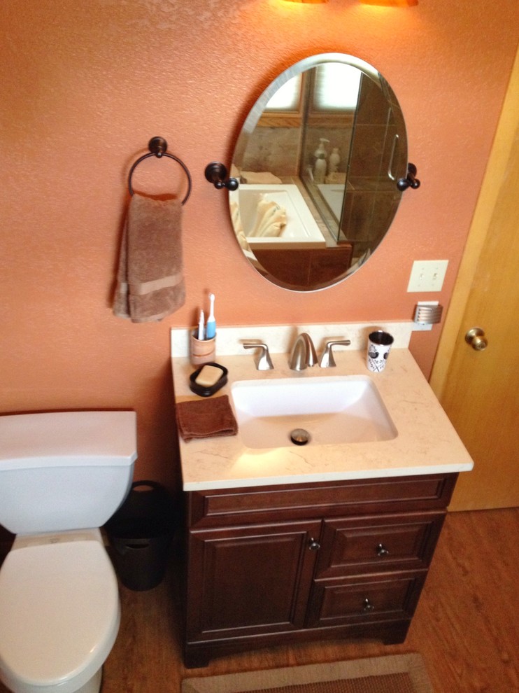Mountain style bathroom photo in Denver