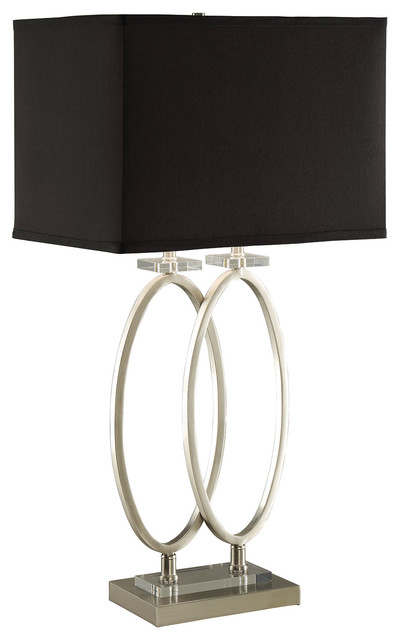 Coaster Table Lamp, Brushed Nickel