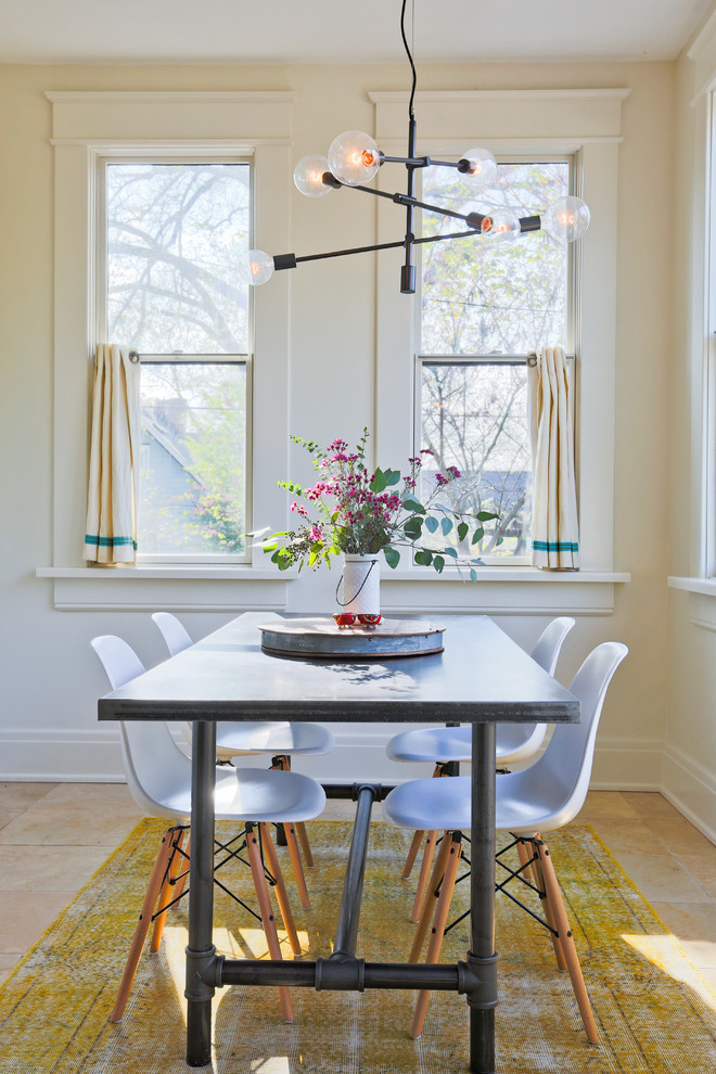 This is an example of a mid-sized traditional dining room in Nashville with no fireplace.