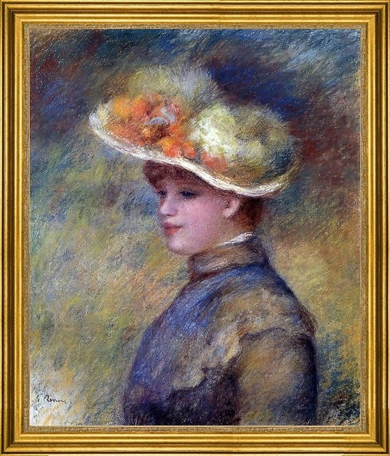 Pierre Auguste Renoir-16"x20" Framed Canvas