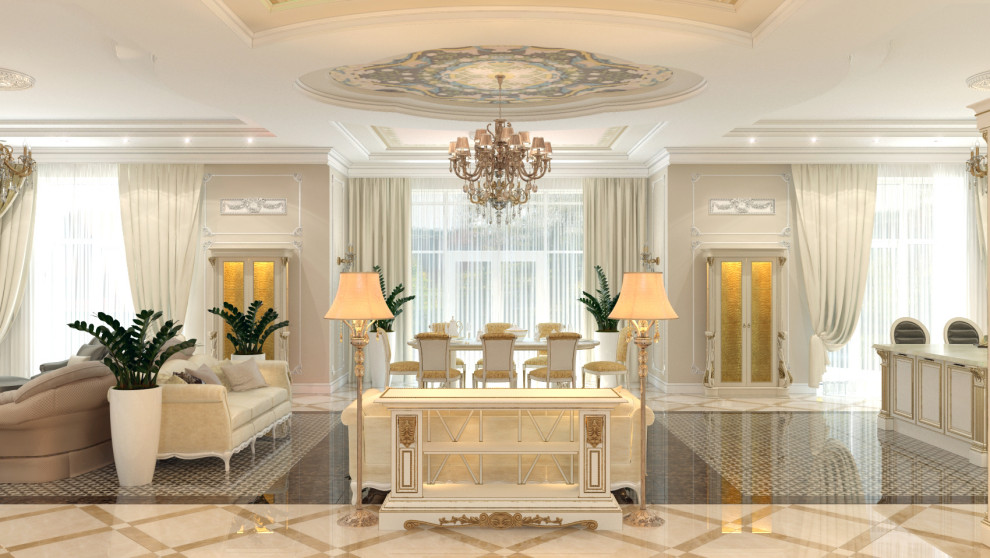 Интерьеры особняка 845 кв.м. в Свердловской области