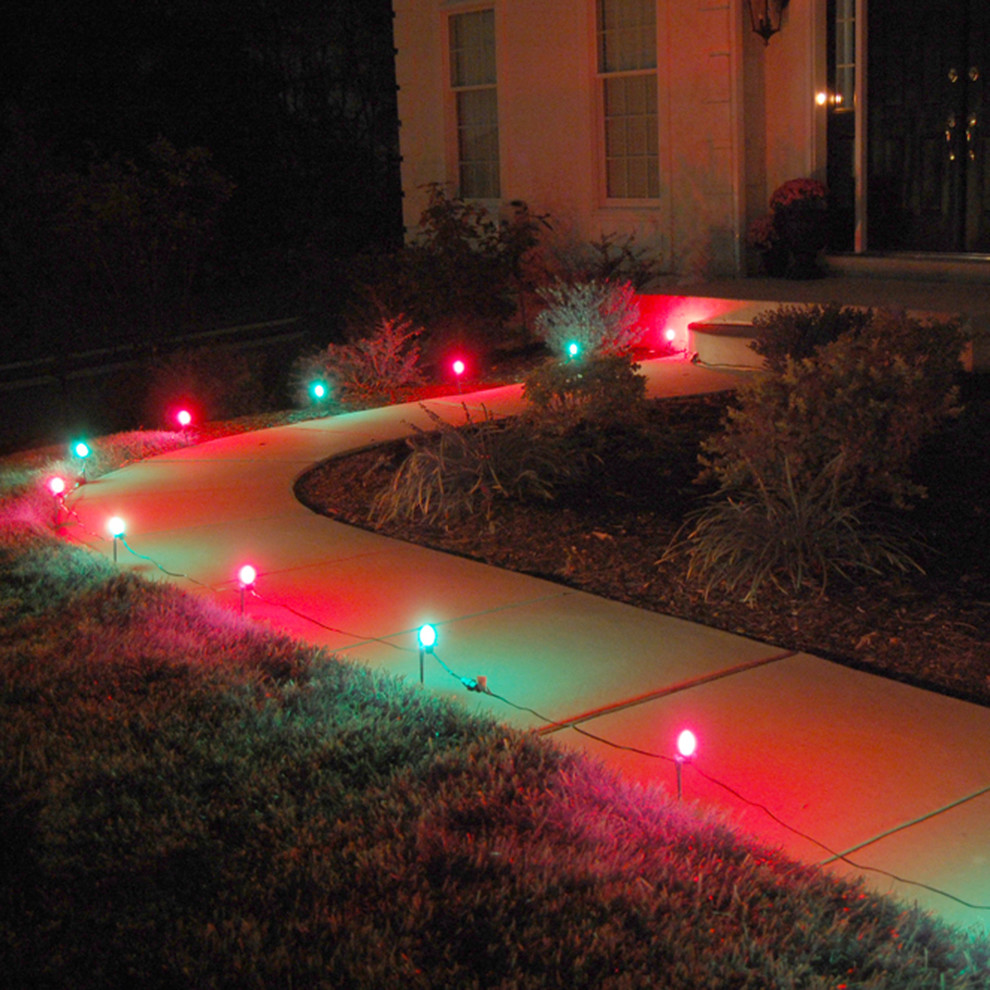 Electric Pathway Lights Clear, Red & Green
