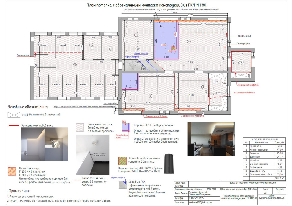 Одноэтажный дом 190 кв.м. с окнами в пол