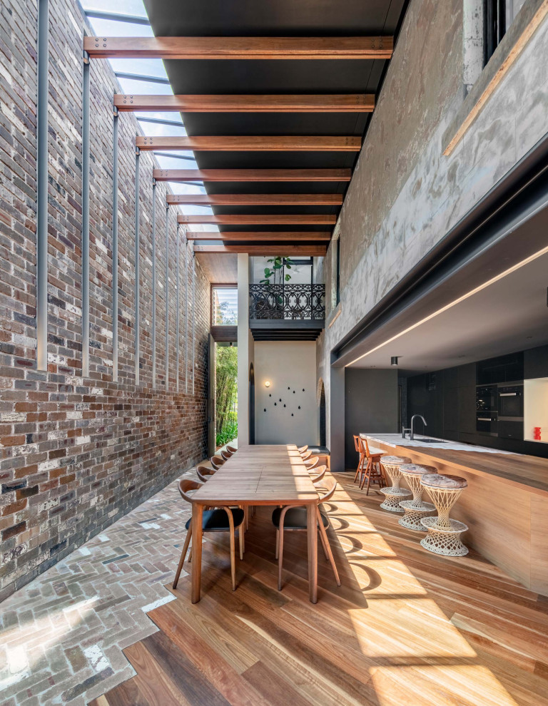 This is an example of an industrial dining room in Sydney.