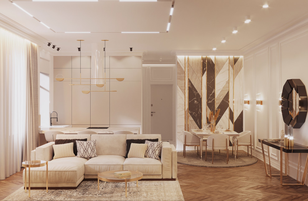 Светлая квартира с яркими контрастами