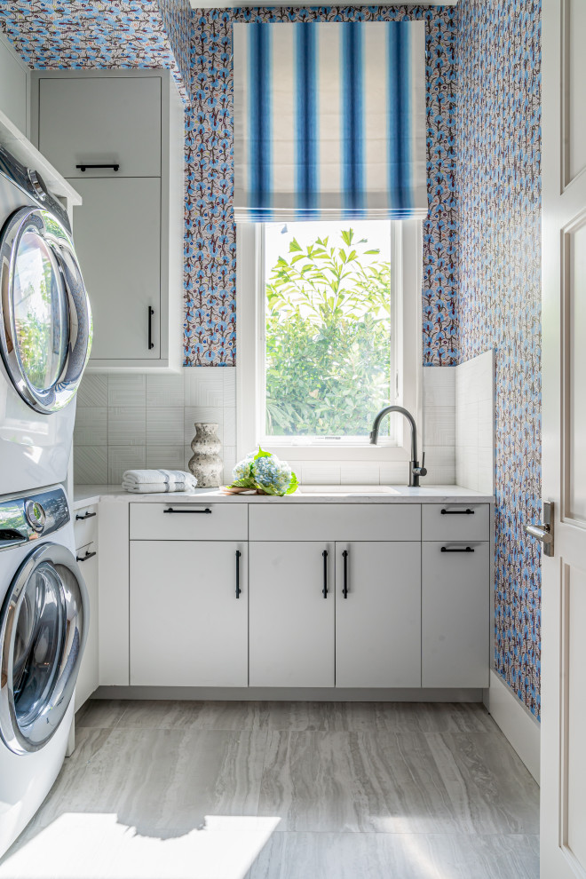Inspiration for a mediterranean laundry room in Other.