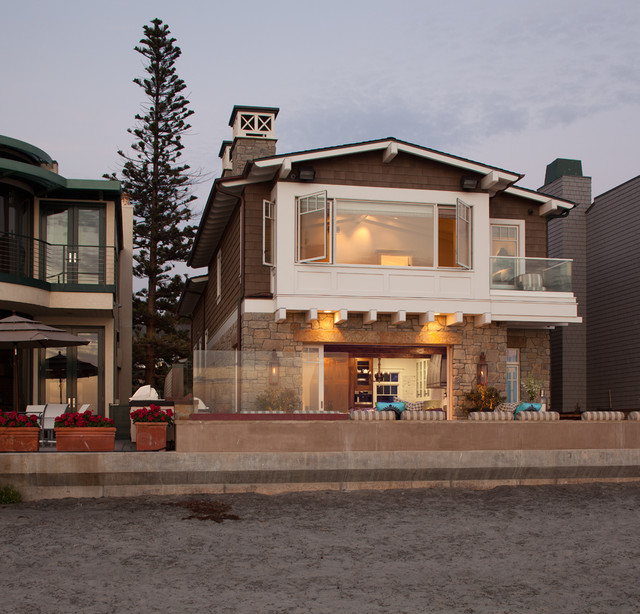 Transitional Beach House - Beach Style - Exterior - San Diego - by Anne