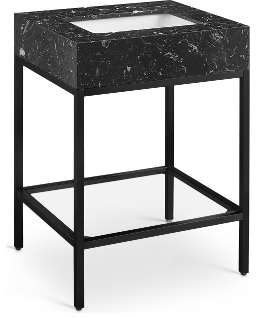 Marmo Bathroom Vanity, 24" Wide Transitional Bathroom Vanities And