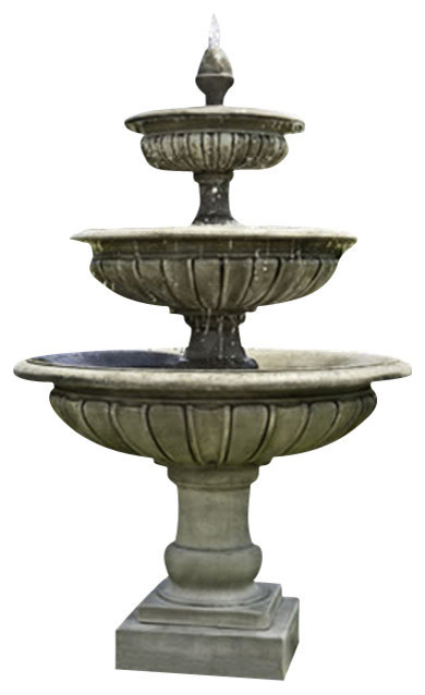 Three Tier Longvue Outdoor Water Fountain, Natural