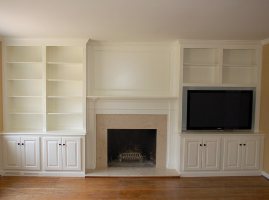 White Painted Fireplace Unit klassisch