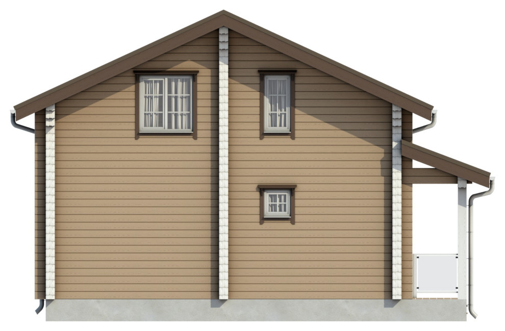 Деревянный дом из бруса по проекту 53 ПБ