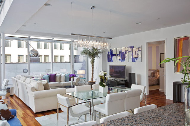 Tribeca Penthouse Living Room trendy-dagligstue