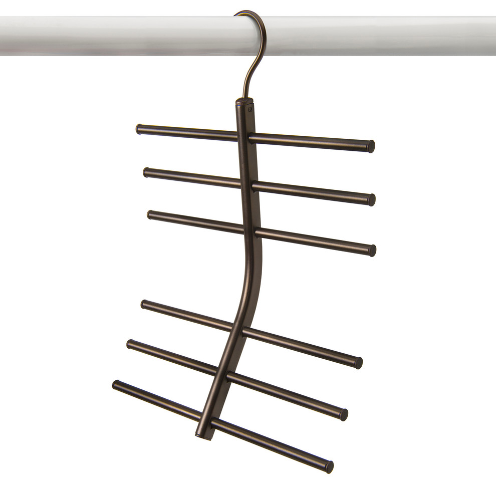 Lynk Hanging Tiered Scarf Holder, Closet Hanger, Organizer Rack