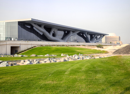 Qatar National Convention Center (2004-11) in Doha, Qatar. Photo by Hisao Suzuki